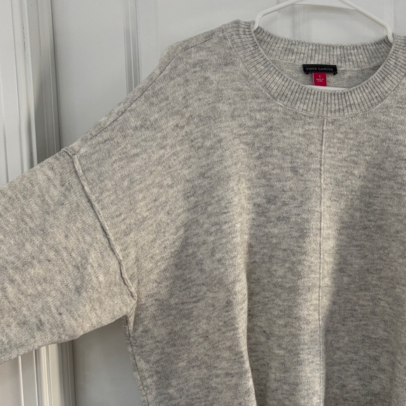 Vince Camuto Heather Gray Women's Crewneck Sweater - Picture 2 of 4